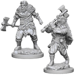 D&D Nolzur's Marvelous Unpainted Minis: Human Male Barbarians (pack of 2)